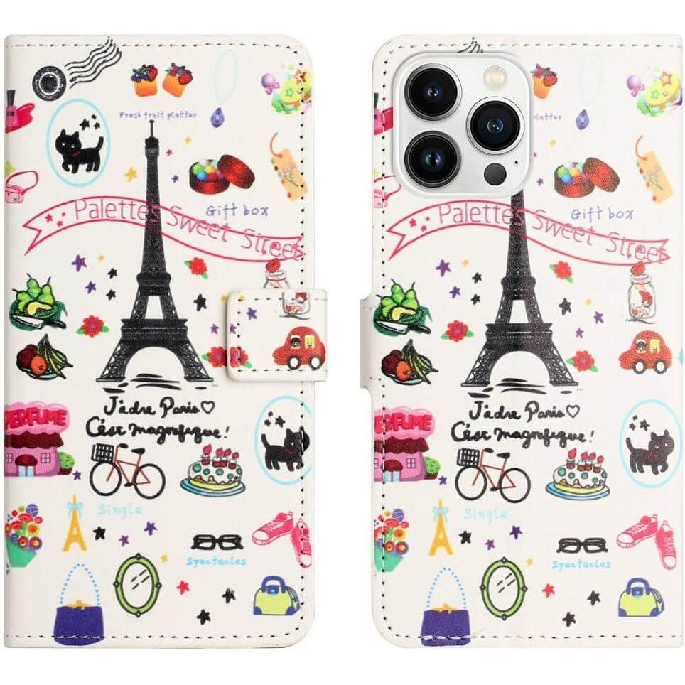 Thumbnail - Cover-Discount iPhone 14 Pro - Leder Etui Hülle Paris (Apple iPhone 14 Pro), Smartphone Hülle