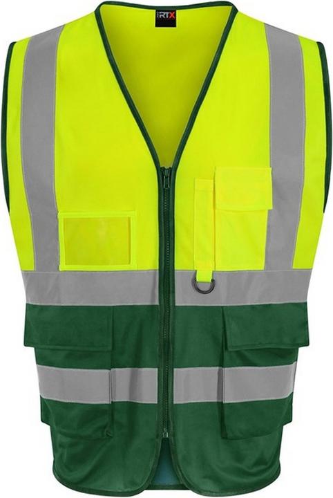flaschengrün, HI VIS gelb
