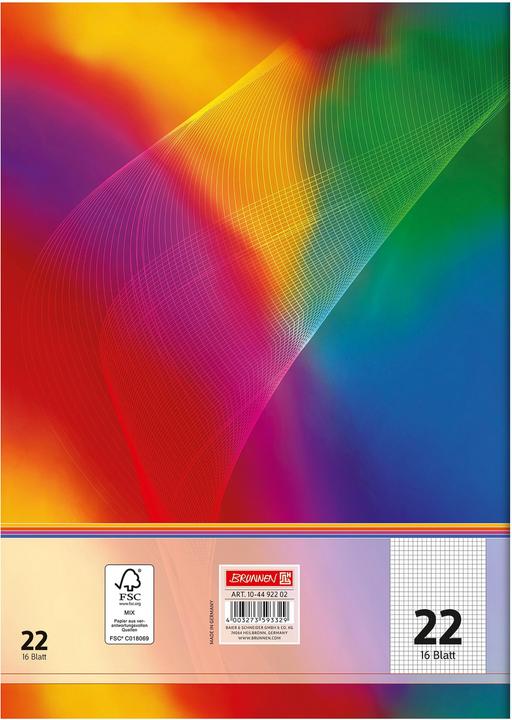 Produktbild Brunnen Schulheft (A4, Kariert, Harter Einband)