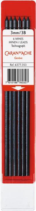 Produktbild Caran d'Ache Technograph-Minen (Ersatzmine, Schwarz, 3 mm)