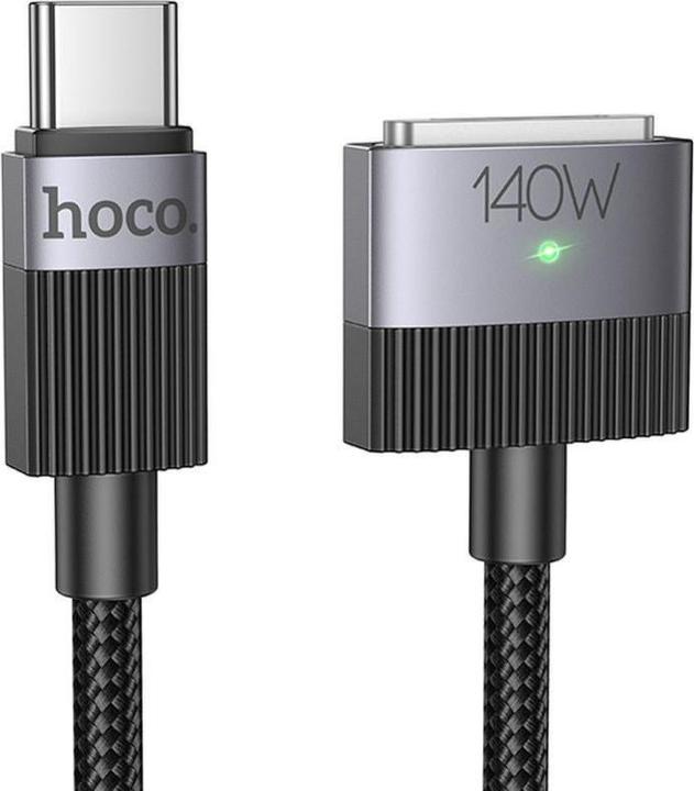 Actual product image Hoco Cable Cable USB C to Mag3 5A 140W magnetic 1,8 m U141 black (1.80 m, 140 W)