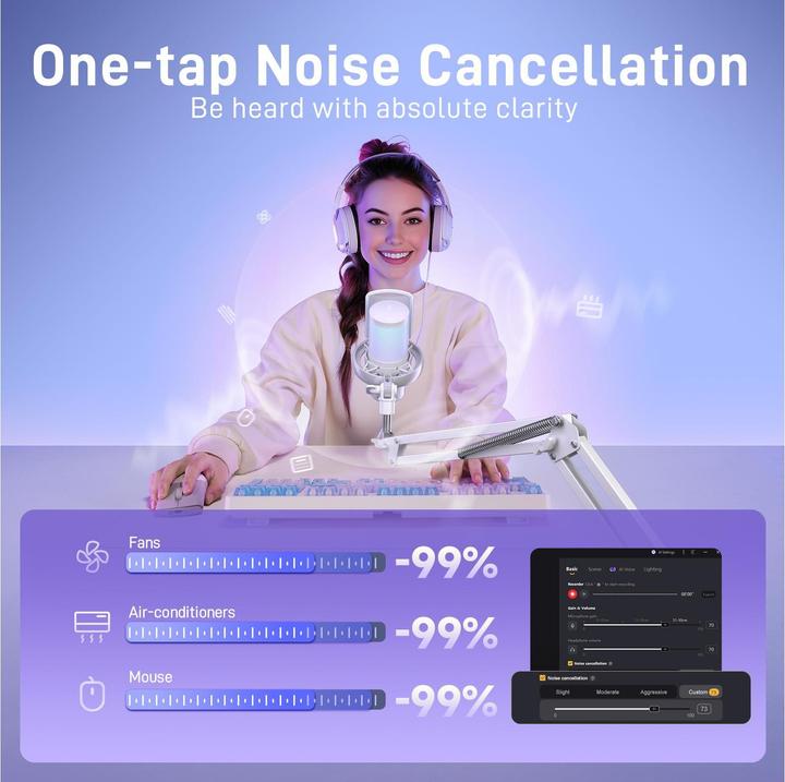 Actual product image Maono DM40 S Pro Microphone (white)