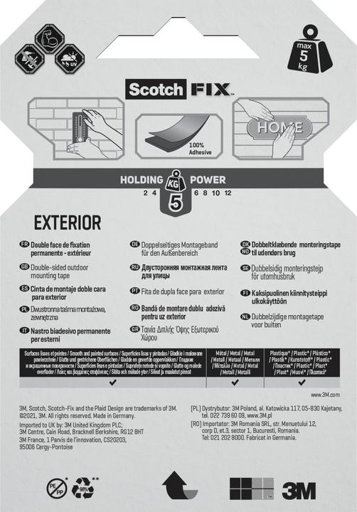 Image du produit Scotch Bande de montage extérieur Fix (19 mm)