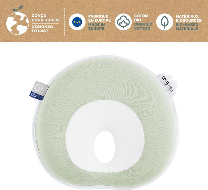 Produktbild Babymoov Baby-Kopfkissen Cosyhead Sage Green (24 x 22.5 x 4 cm)
