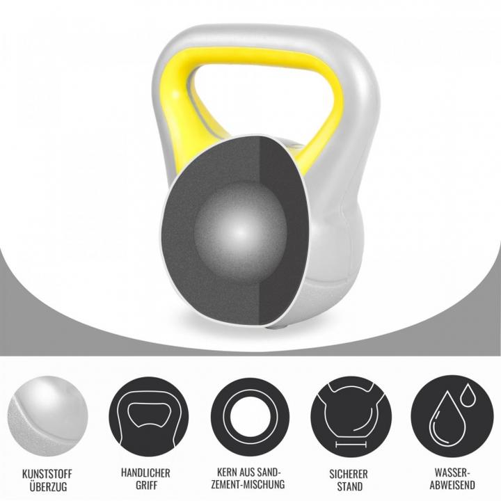 Produktbild Gorilla Sports Kettlebell Stylish (1 x 10 kg, 1 x 8 kg, 1 x 6 kg, 1 x 14 kg, 1 x 18 kg, 1 x 3 kg, 1 x 4 kg, 1 x 16 kg, 1 x 20 kg, 1 x 12 kg)
