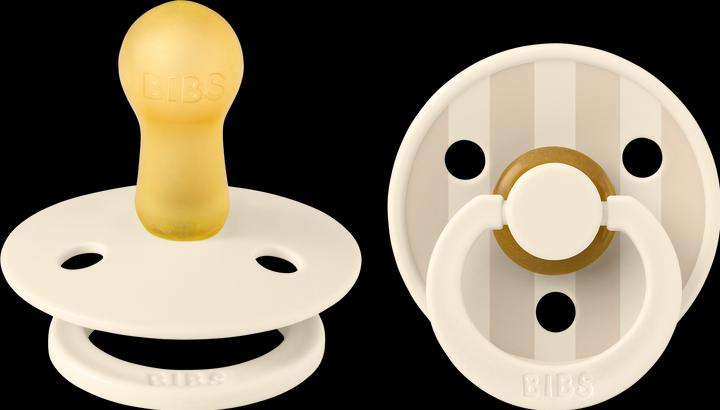 Bibs Studio Nuggi Colour 2 PACK Latex Round 6-12m Pin Ivory Vanilla Mix (2 x, 6 - 12 Monate)