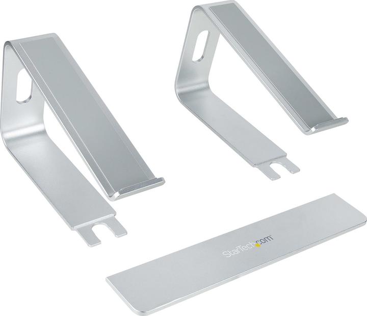 Produktbild StarTech com LAPTOP-STAND-SILVER, Notebook-Ständer, Silber, 43,2 cm (17 Zoll), Aluminium, 5 kg, 2...