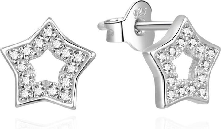 Image du produit Beneto Boucles d'oreilles en argent avec zircons Stars AGUP2110L (L)