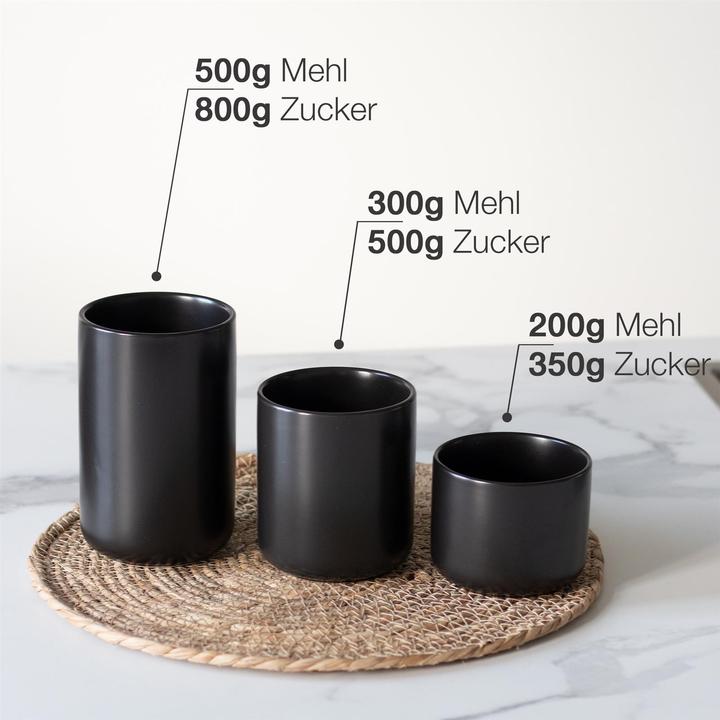 Actual product image Moritz & Moritz Storage Jar Set Black 400-900 ml (0.90 l)