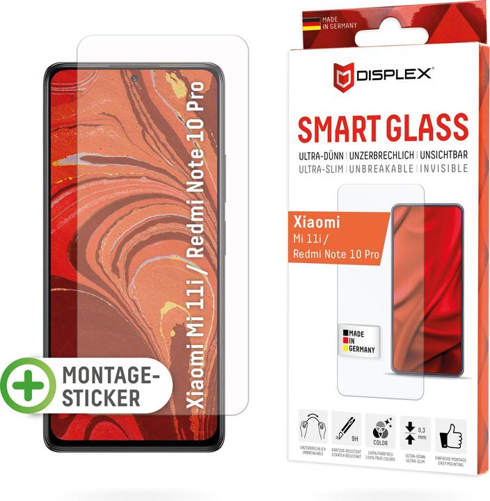 Produktbild Displex Smart Glass, Displayschutzfolie (1 Stück, Xiaomi Mi 11i, Xiaomi Redmi Note 10 Pro)