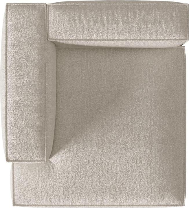 Image du produit Micadoni Bouclé Chaise Longue Gauche, "Nuria", 1 Place, Beige, 147x127x72 Fabriqué en Europe (Méridienne)