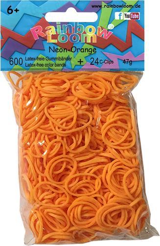 Rainbow Loom Silikonbänder Neon-Orange Opaque (600 Stk.)