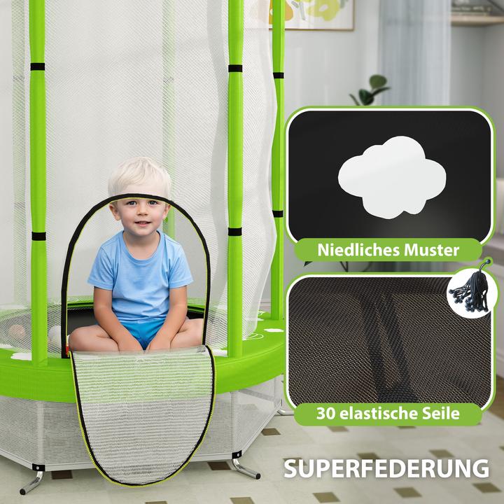 Produktbild Aiyaplay Kinder Trampolin Stahl, Kunststoff Grün (140 cm)