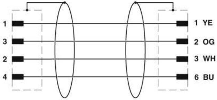 Image du produit Phoenix Contact 1407500 Câble de raccordement capteurs/actionneurs 2 m Nombre de pôles : 4 1 pce