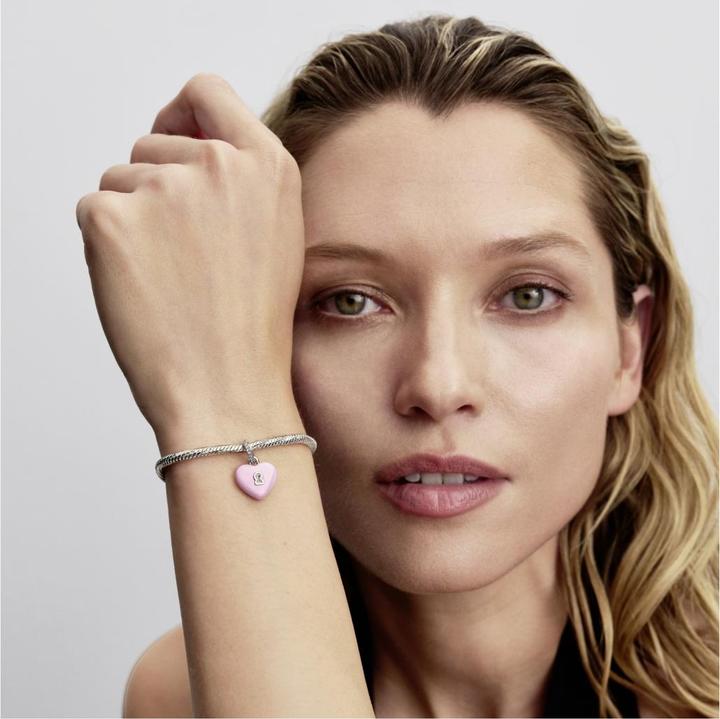 Image du produit Pandora Ceramic Heart Padlock Dangle Charm (Argent, Argent 925)