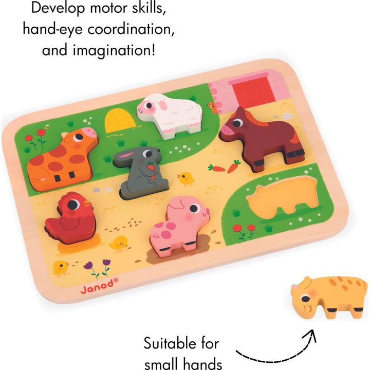 Image du produit Janod Chunky Puzzle a la Ferme (7 pièces)