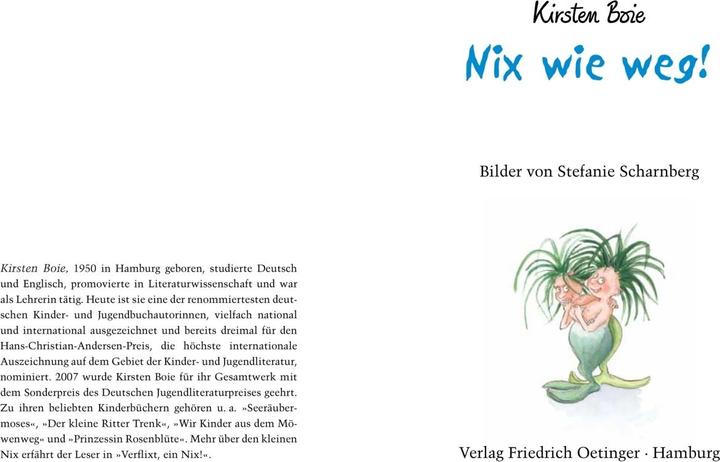 Produktbild Nix wie weg! (Deutsch, Kirsten Boie, Stefanie Scharnberg, 2013)
