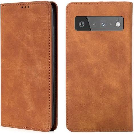 Cover-Discount Google Pixel 6 Pro - Vintage Flip Case Hülle beige (Google Pixel 6 Pro), Smartphone Hülle, Beige
