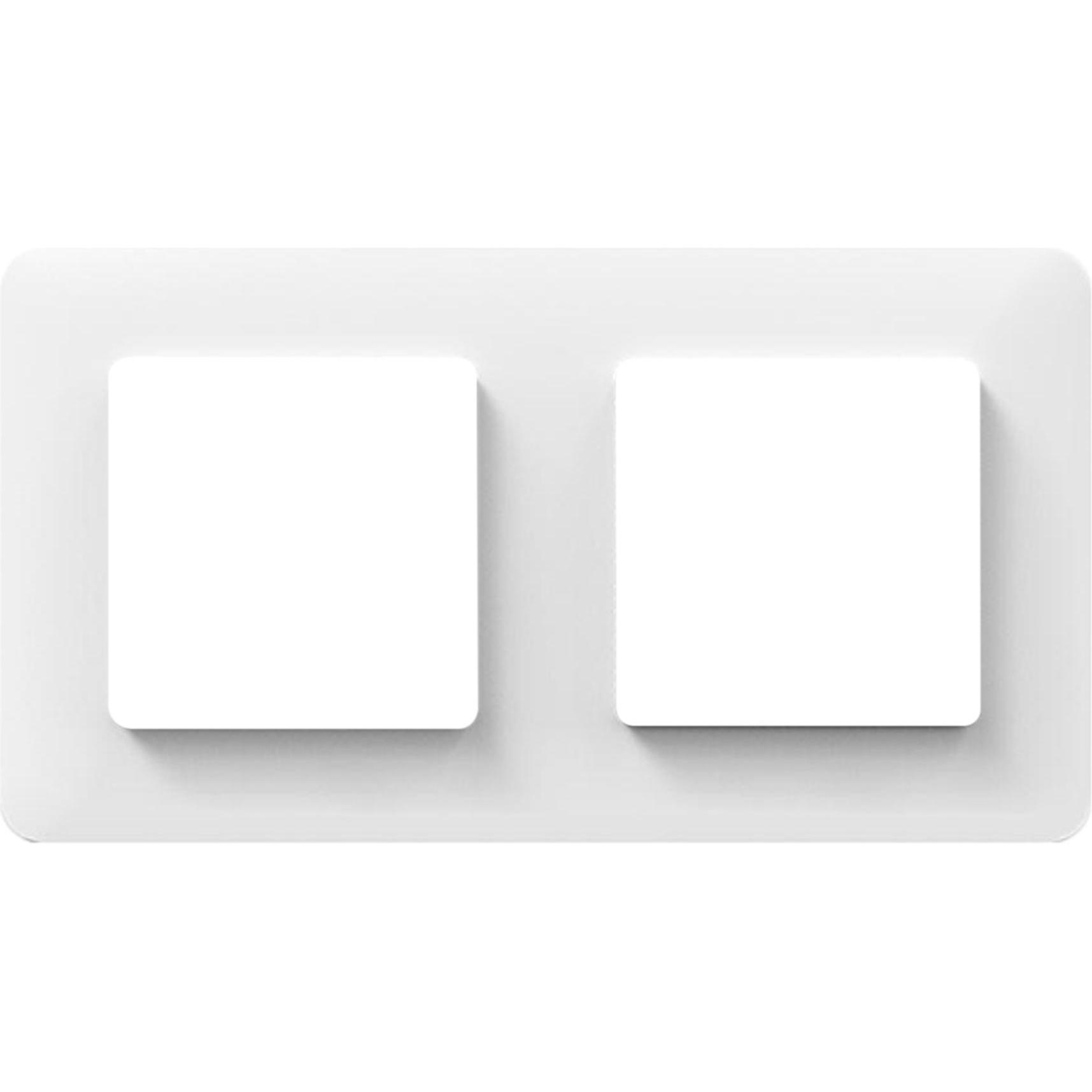 PNI WS2 Doppelrahmen für SmartHome Smart-Schalter oder Steckdose, Smart Home Hub, Weiss