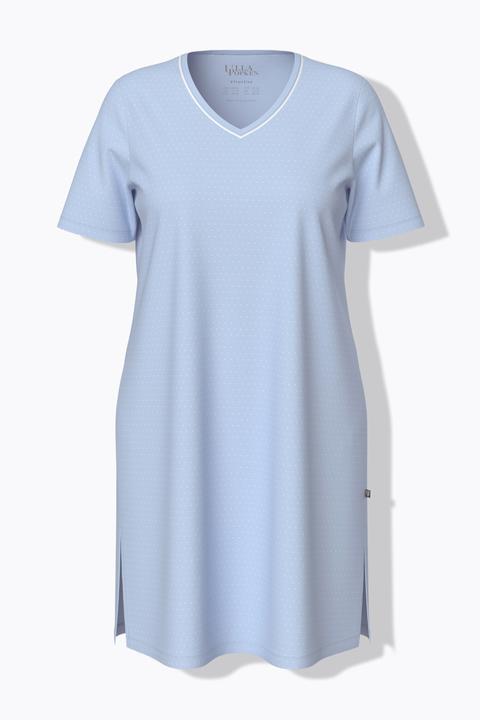 Actual product image Ulla Popken 2 Pack Short Sleeve Nightshirts - Dot, Solid (46)
