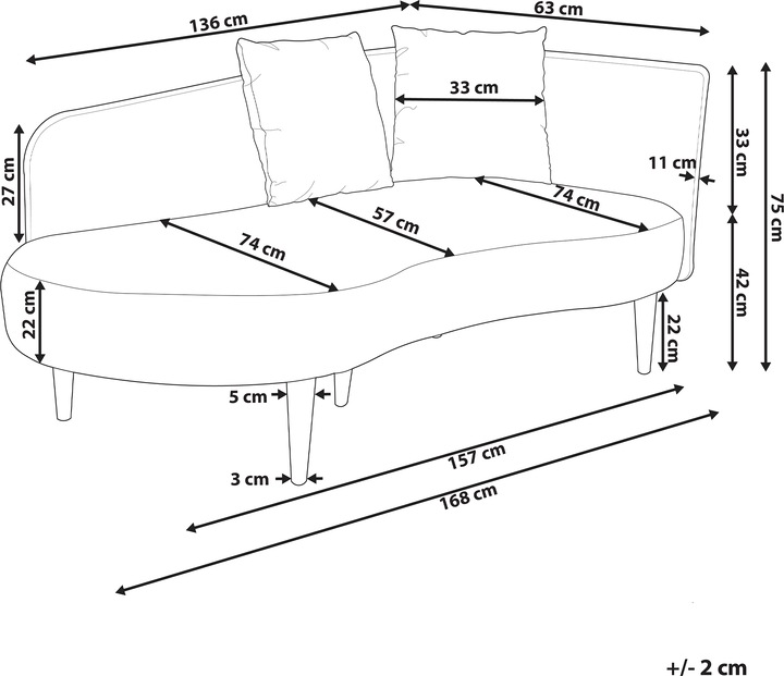 Actual product image Beliani Chaumont (Chaise longue)