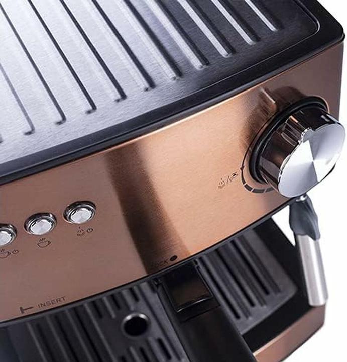 Produktbild Adler Espressomaschine AD 4404cr, Druck 15 bar, mit Milchaufschäumer, halbautomatisch, 850 W, Cooper