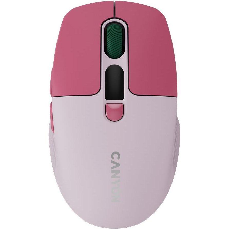 Canyon Computer mouse mouse MW-26 LCD Silent Dual Mode Wireless Pink (Senza fili), Mouse, Pink