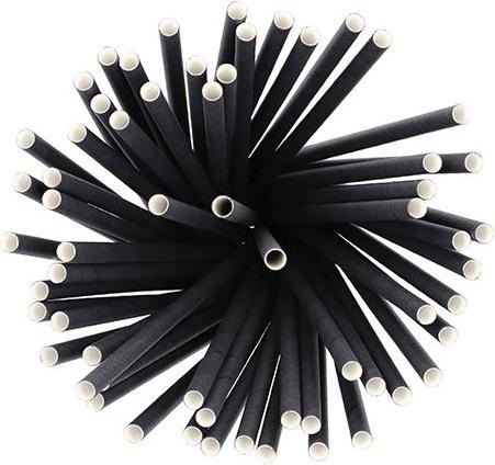 Produktbild Papstar Papier-Trinkhalm "pure", 250 mm, schwarz (500 x)