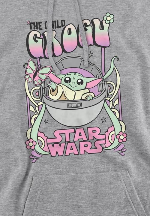 Immagine prodotto Star Wars Felpa con Cappuccio Grogu Hippy Uomo (XXL)