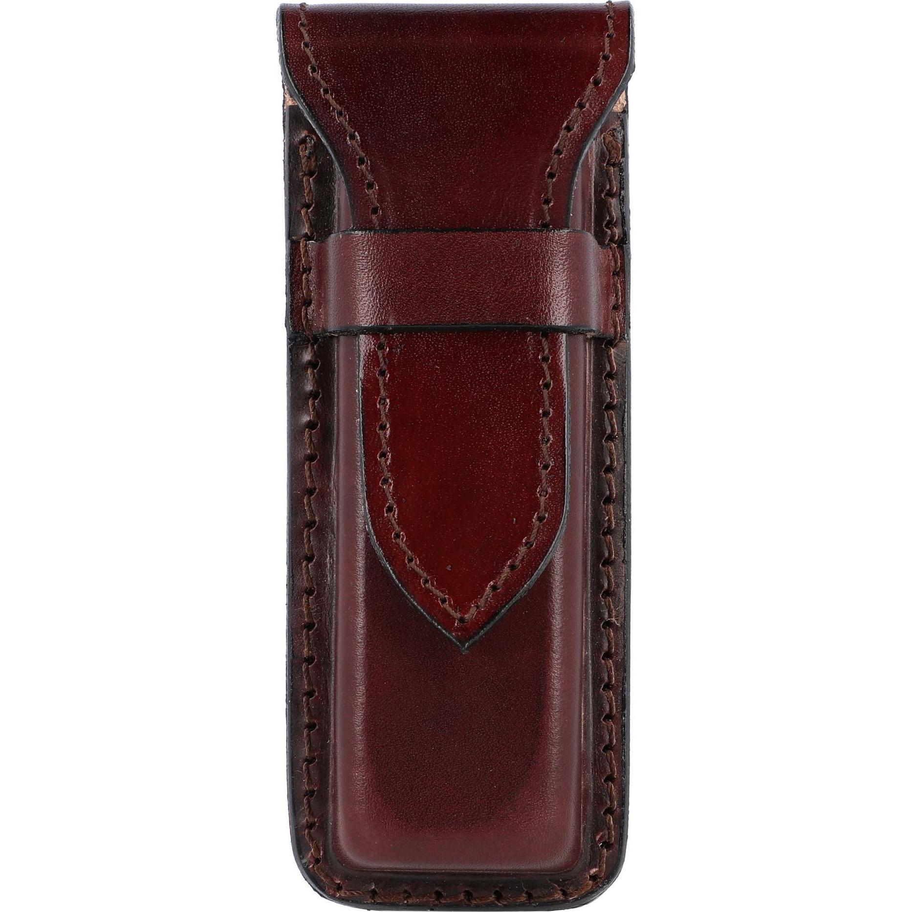 Mika, Etui, Stifteetui fr 3 Stifte, Sattelleder, braun