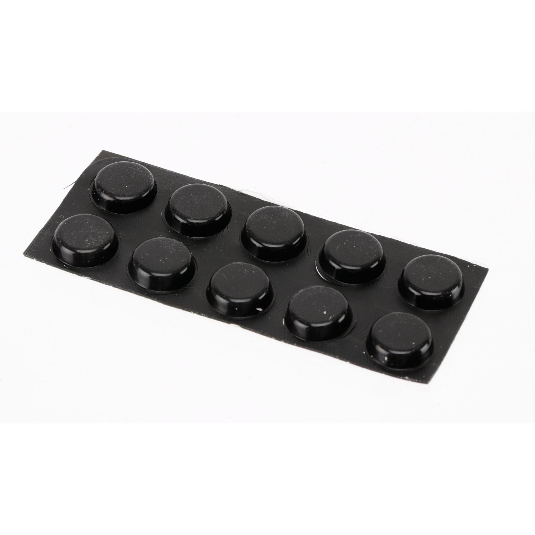 Eneroid Gerätefuss, 12x3mm, selbstklebend, 10St. (Gehäuse), Elektronikzubehör + Gehäuse, Schwarz