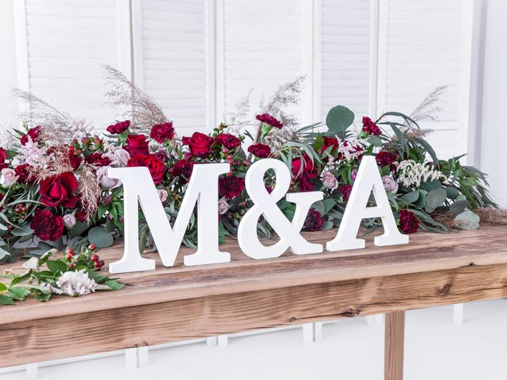 Produktbild Partydeco Holzbuchstabe "&" weiss