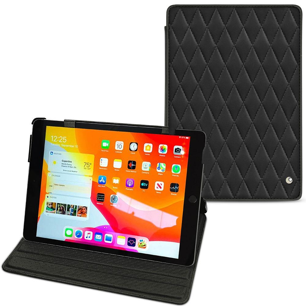 Noreve Lederschutzhülle horizontal (iPad 10.2 2019), Tablet Hülle, Schwarz