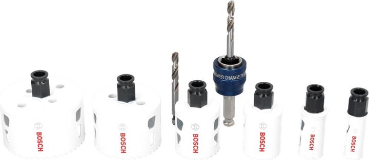 Produktbild Bosch Professional Zubehör 9-teiliges Elektriker-Set, 4 Lochsägen Progressor for Wood&Metal (19 mm, 83 mm, 44 mm, 68 mm, 38 mm, 25 mm)