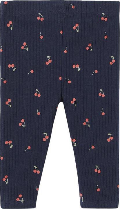 Actual product image Vertbaudet Printed baby leggings, rib with organic cotton (68)