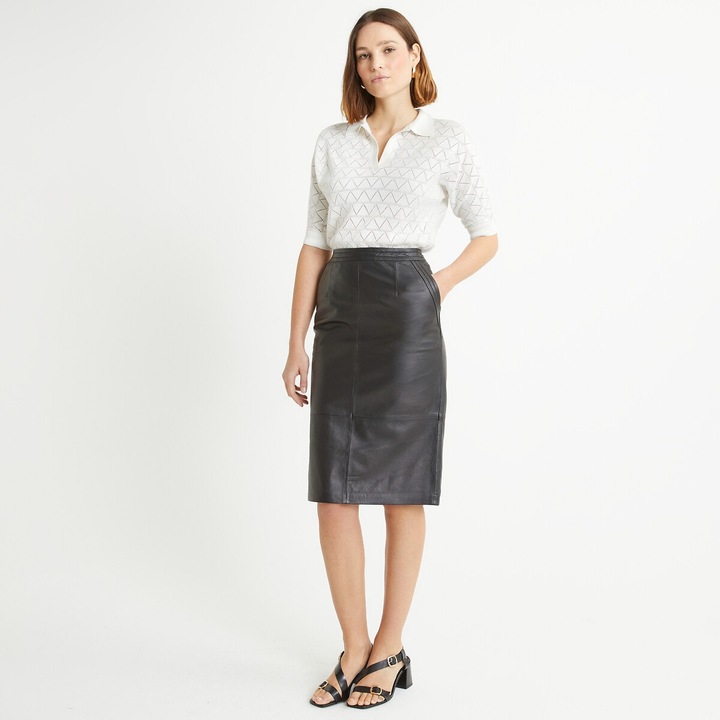 Actual product image Anne Weyburn Leather skirt (48)
