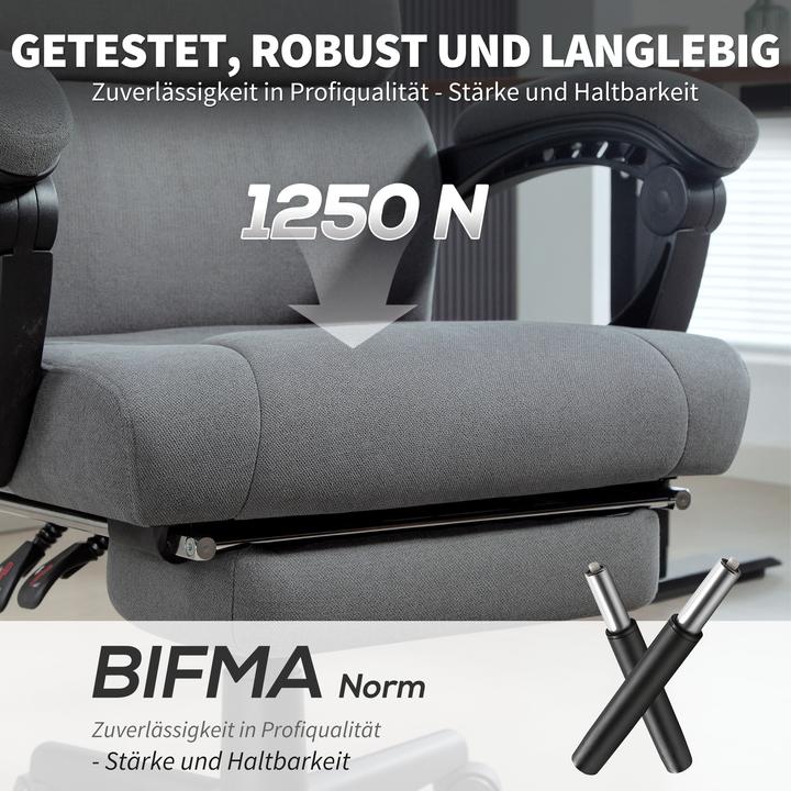 Produktbild Homcom Bürostuhl Polyester Dunkelgrau