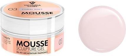 Actual product image Visconti Di Modrone Victoria Vynn Thixotropic Mousse Sculpture Gel 15ml Nails Building Extension 03 Coral Soft (03 Coral Soft, Colour paint)