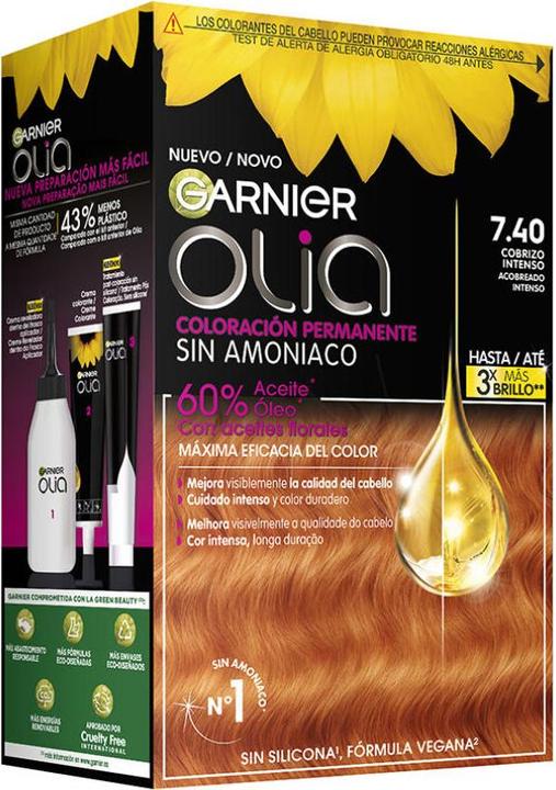 Produktbild Garnier Olia Haarfarbe 7.40 Intensives Kupfer 60 g (7.40 Intensives Kupfer)