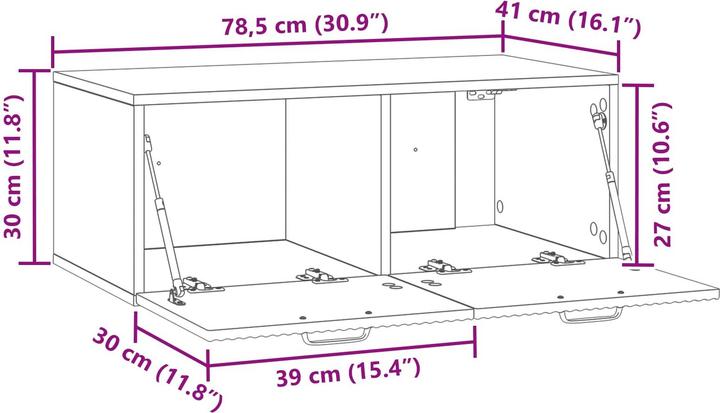 Produktbild vidaXL Wandschrank (41 x 78.50 x 30 cm)