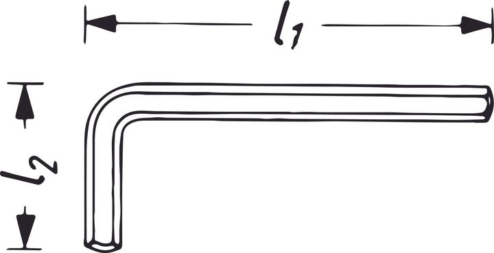 Produktbild HAZET Winkelschraubendreher 2100-015 ∙ Innen Sechskant Profil ∙ 1.5 mm (Innensechskant)