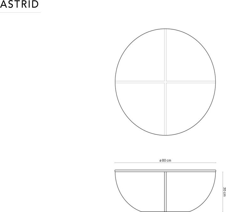 Actual product image Micadoni Glass Coffe Table, "Astrid", 80x80x30Made in Europe (80 x 80 x 30 cm)