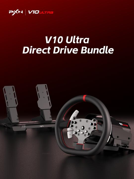 Actual product image PXN PXN-V10 Ultra gaming set - steering wheel + pedal + clamps + mounting accessories (PS4 / Xbox on... (PC, PS4, Xbox One S, Xbox Series X)