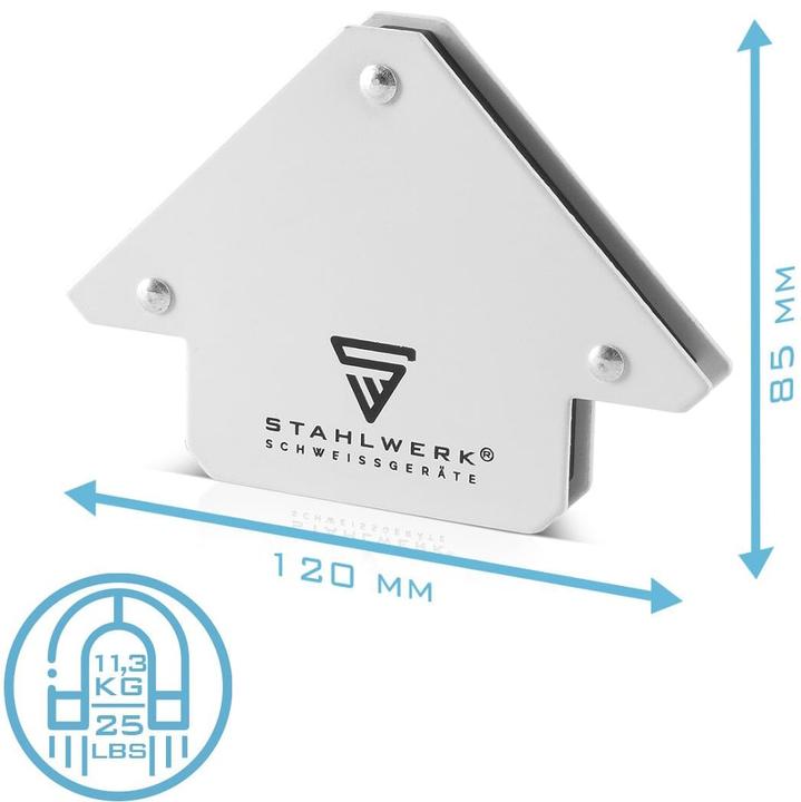 Produktbild Stahlwerk 6 Ã— Magnet-Schweisswinkel 30° x 45° x 60° x 75° x 90° x 135°, 2 x 4 kg