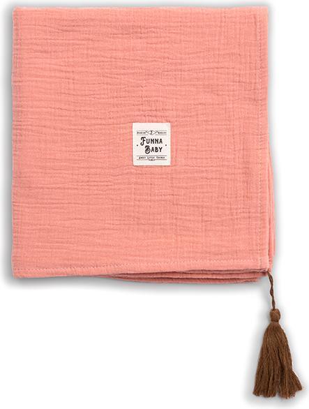 Image du produit Funnababy Textiles Couffin de Moïse en Mousseline - Corail - Rose - 85 cm