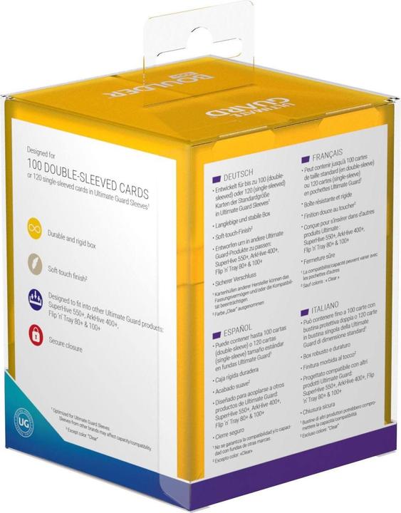 Image du produit Ultimate Guard UGD010690 - Boîte à cartes Boulder - 100+ cartes, taille standard, ambre
