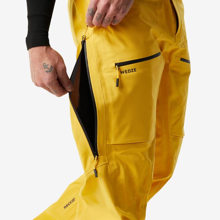 Actual product image Wedze Men's warm and breathable ski trousers - FR500 yellow (XXL)