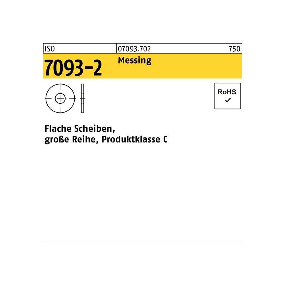 Zubehör Befestigungstechnik, Scheibe DIN 9021 13 x37 x3 Messing