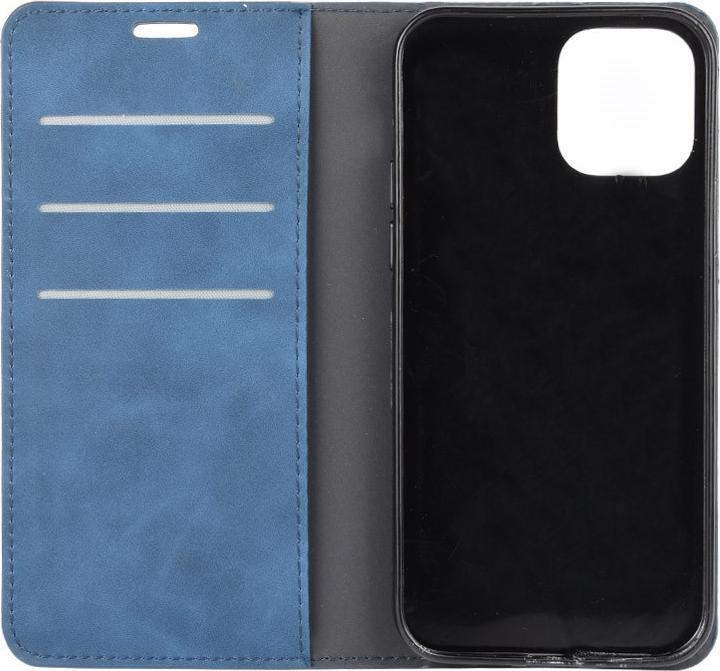 Produktbild Cover-Discount iPhone 12 / 12 Pro - Seidige Stand Flip Case Hülle dunkelblau (Apple iPhone 12, Apple iPhone 12 Pro)