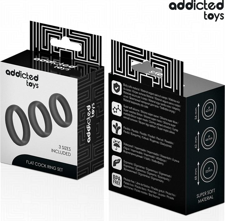 Actual product image Addicted toys - Set Aus Flachen Silikonringen (6.80 cm)